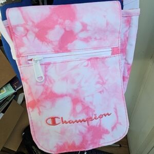 Champion Pink & White Tie-Dye Mini Backpack Crossbody Bag